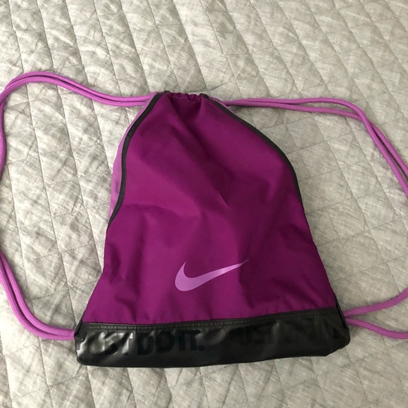 Nike Purple Drawstring Bag